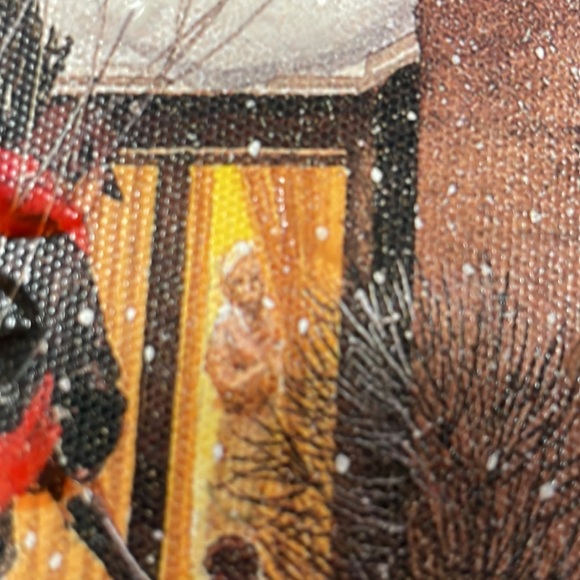 Rare D.R. Laird Limited Edition Canvas Print Preparations Christmas Tree - Picture 8 of 12